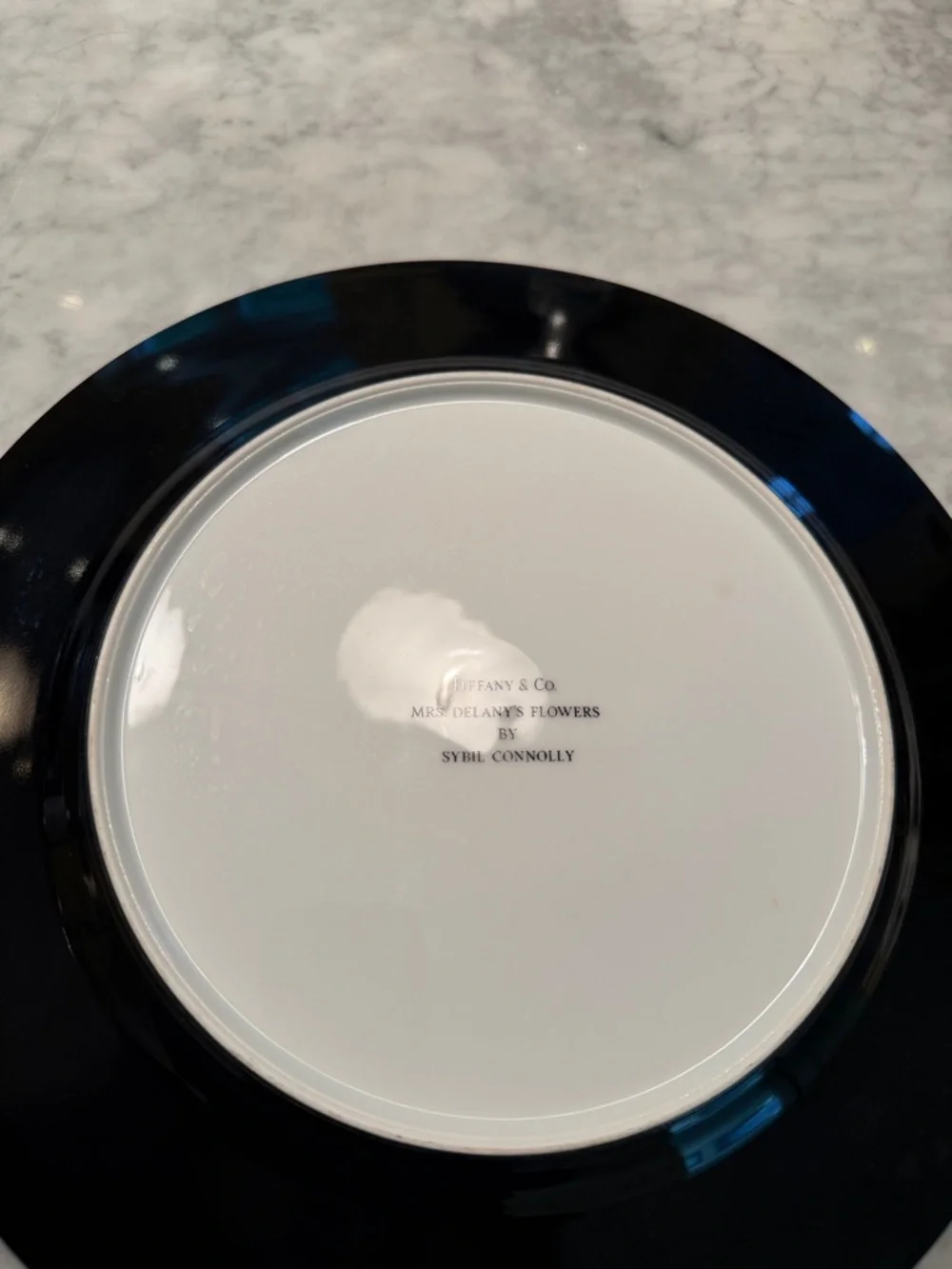 Tiffany & Co. Black Floral Plate a highly collectible, discontinued pattern
